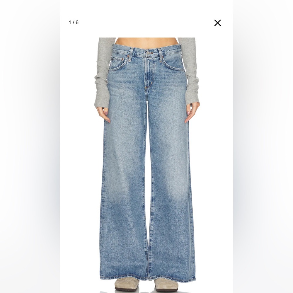 Agolde Clara Low Rise Baggy Flare